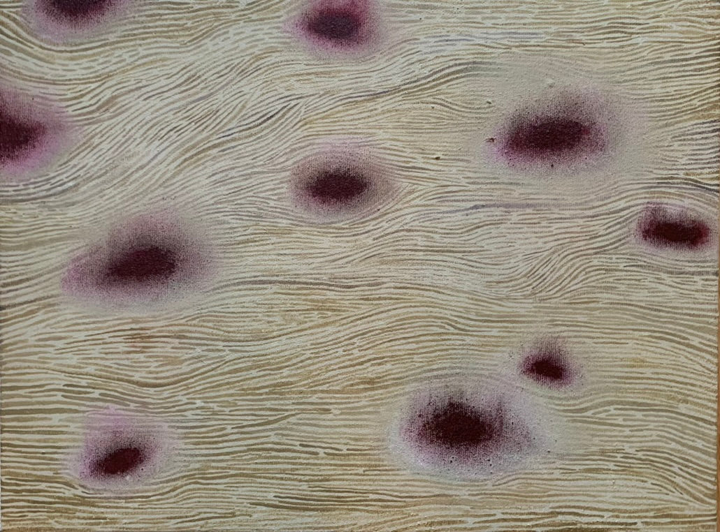 rød maleri af dansk kunstner