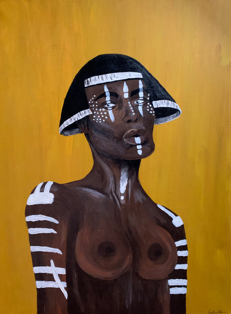 Golden Muse II plakat er tryk af et af de første malerier hos Cecillie Outzen. 