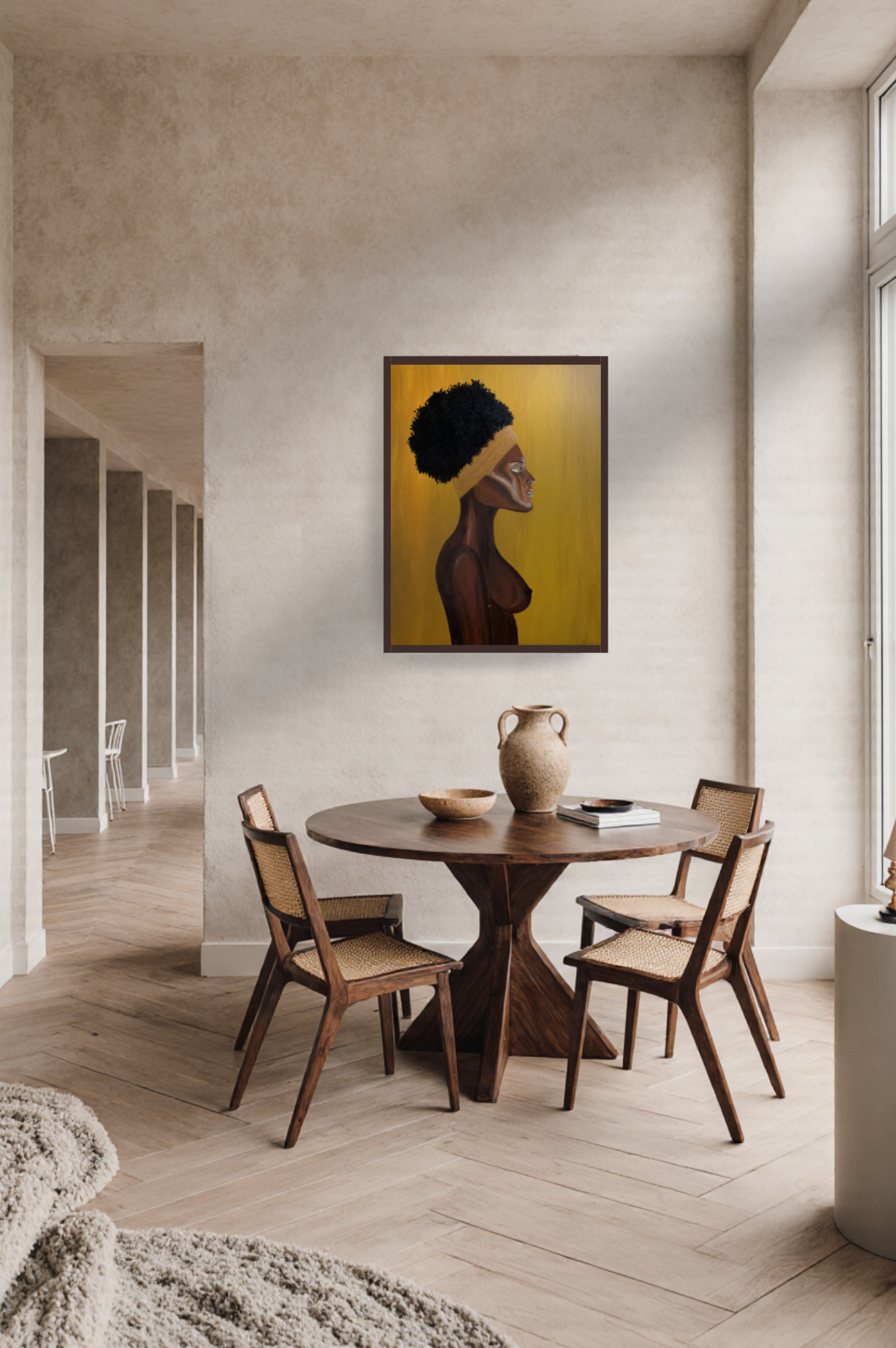 Golden Muse I plakat er tryk af et af de første malerier hos Cecillie Outzen.